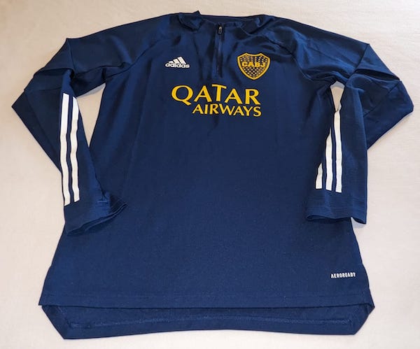 CLUB BOCA JUNIORS SUDADERA DE PRACTICA USADA POR JUGADOR