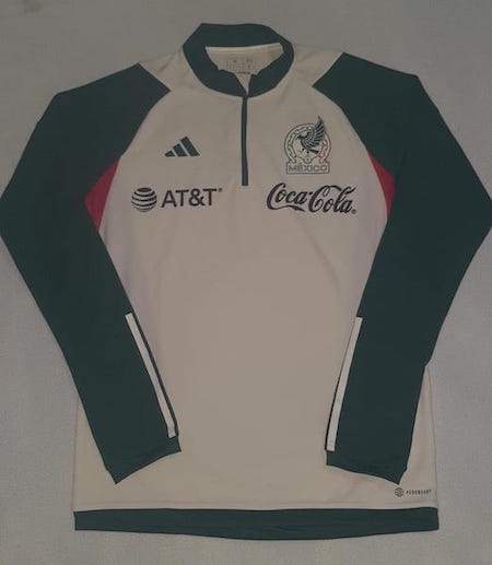 SELECCION MEXICANA SUDADERA DE PRACTICA USADA POR JUGADOR 2023