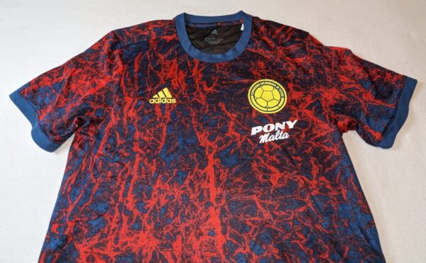 SELECCION COLOMBIA CAMISETA PRE MATCH USADA POR JUGADOR - Imagen 2