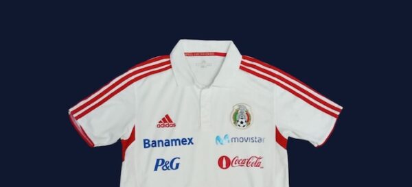 SELECCION MEXICANA CAMISA POLO DE VIAJE USADA POR JUGADOR - Imagen 2