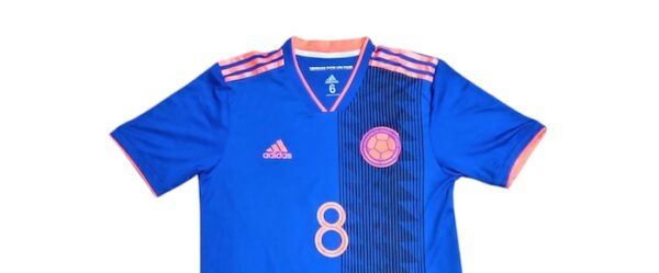 SELECCION COLOMBIA JERSEY MATCH WORN ALTERNATIVO - Imagen 2