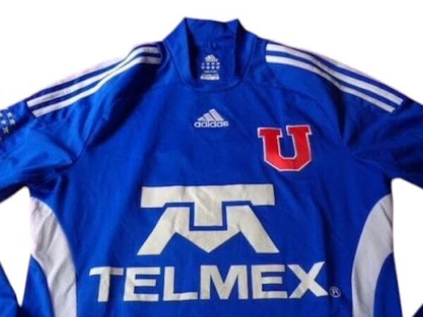 CLUB UNIVERSIDAD DE CHILE JERSEY MATCH WORN MANGA LARGA SALAS - Imagen 2