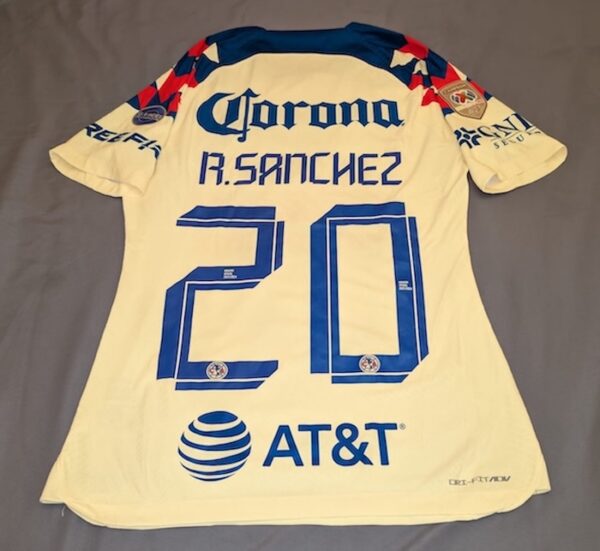 CLUB AMERICA JERSEY MATCH WORN SANCHEZ - Imagen 4