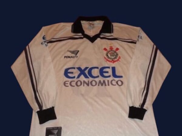 CLUB CORINTHIANS JERSEY MATCH WORN RETRO MANGA LARGA - Imagen 2