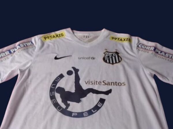 CLUB SANTOS JERSEY MATCH WORN ROBINHO HOMENAJE PELÉ - Imagen 2