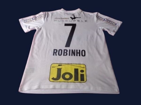 CLUB SANTOS JERSEY MATCH WORN ROBINHO HOMENAJE PELÉ - Imagen 3