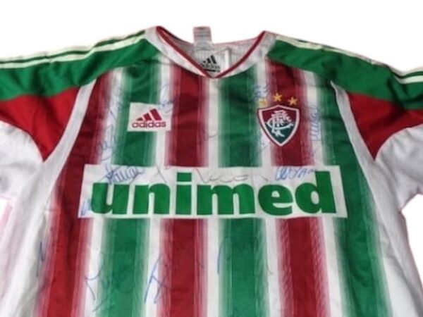 CLUB FLUMINENSE JERSEY MATCH WORN FIRMADO POR EQUIPO - Imagen 2