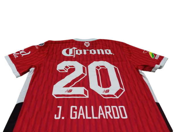 CLUB DEPORTIVO TOLUCA JERSEY MATCH WORN GALLARDO 2025 - Imagen 5