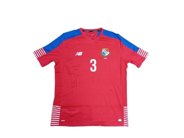 SELECCION PANAMA JERSEY MATCH WORN FIRMADO TITULAR